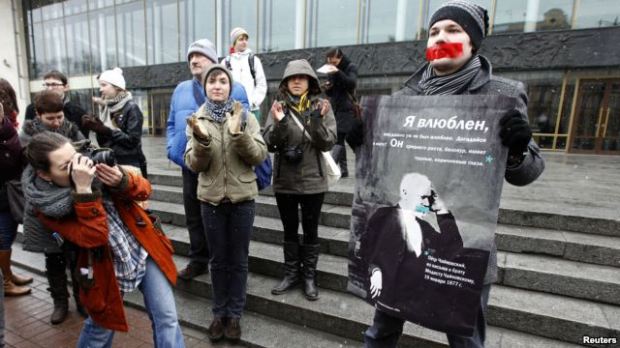 La protesta della comunità gay russa