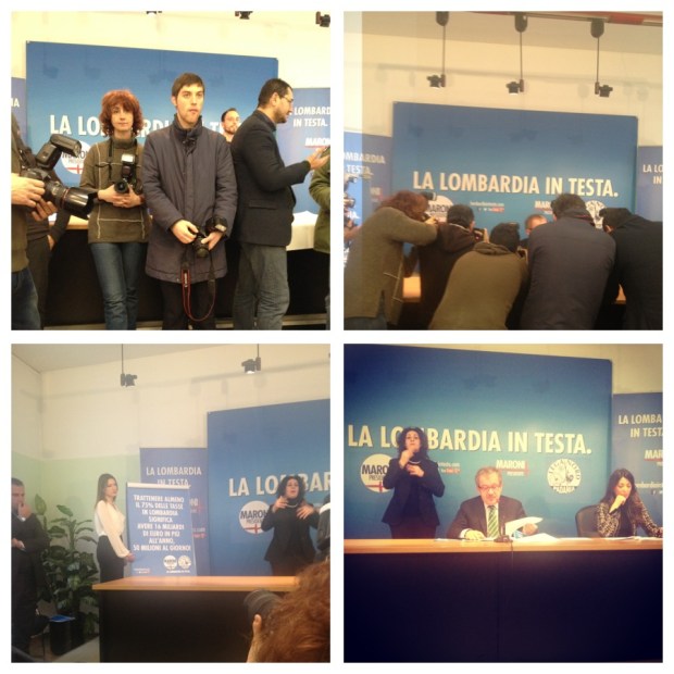 conferenza stampa maroni
