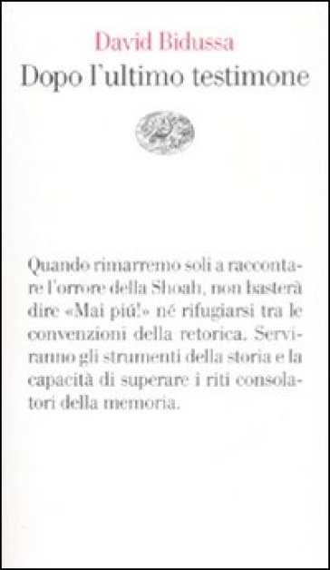 La copertina del libro di Bidussa