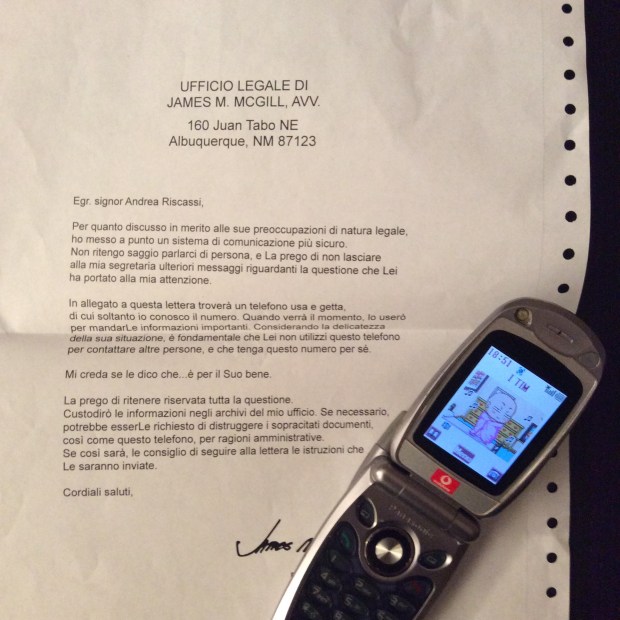 La lettera di McGill di Better Call Saul